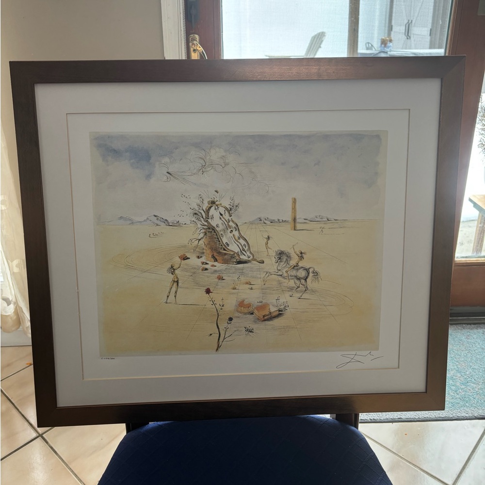 Salvador Dali- Cosmic Horseman, Framed Lithograph